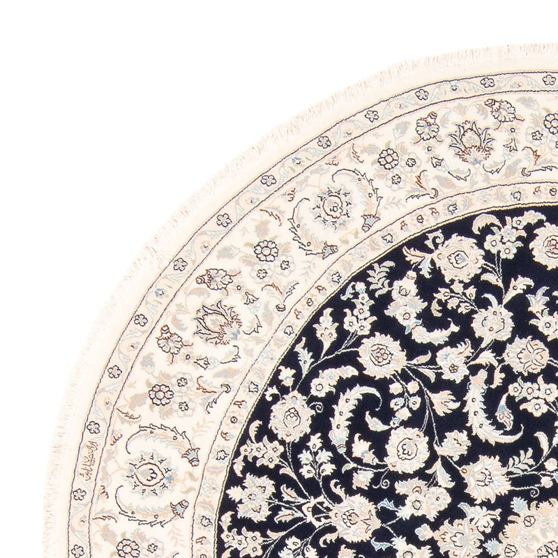Persisk matta - Nain runt  - 202 x 202 cm - mörkblå