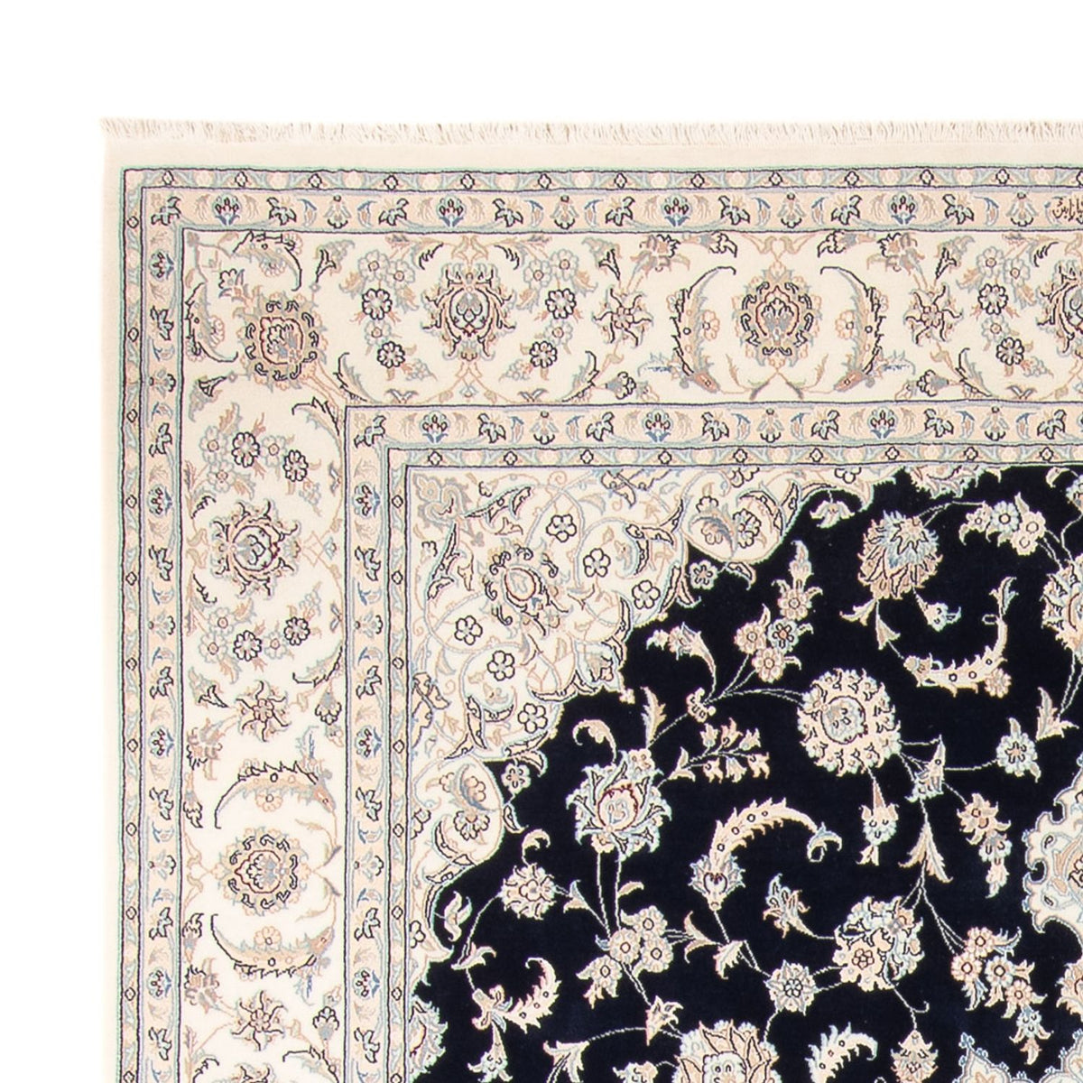 Persisk matta - Nain - 278 x 223 cm - mörkblå