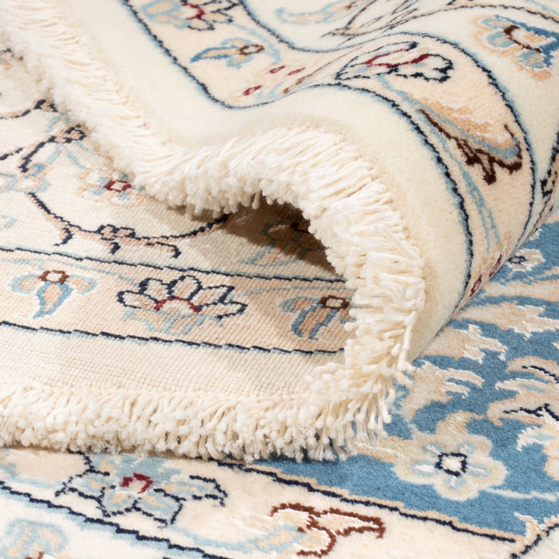 Persisk matta - Nain runt  - 200 x 200 cm - ljusblå