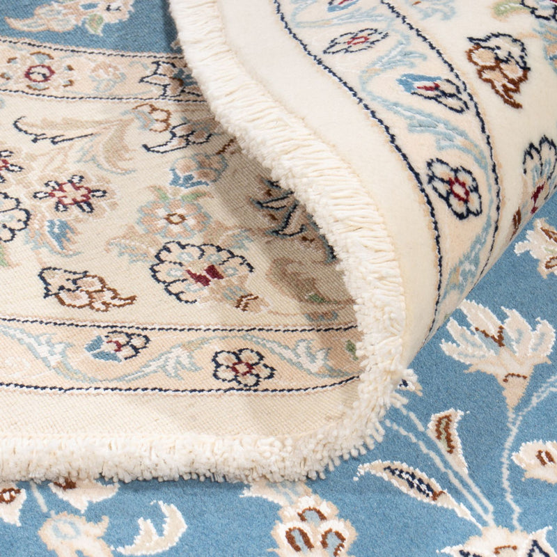 Persisk matta - Nain runt  - 212 x 203 cm - ljusblå