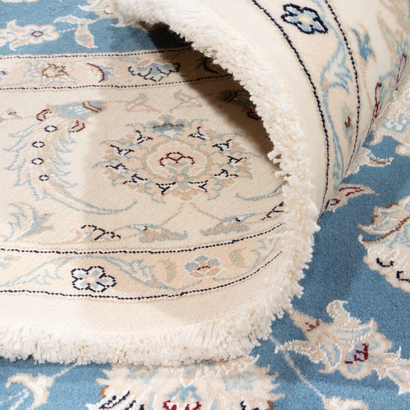 Persisk matta - Nain runt  - 202 x 197 cm - ljusblå