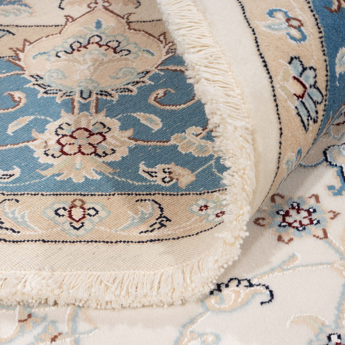 Persisk matta - Nain runt  - 200 x 200 cm - grädde