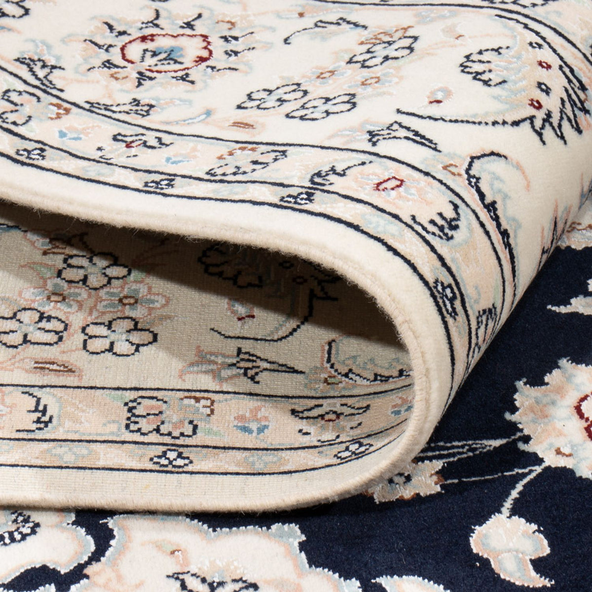 Persisk matta - Nain kvadrat  - 210 x 200 cm - mörkblå