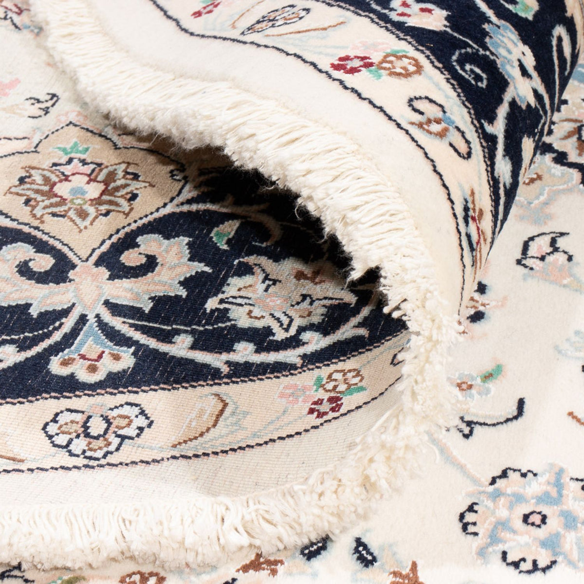 Persisk matta - Nain runt  - 200 x 200 cm - grädde