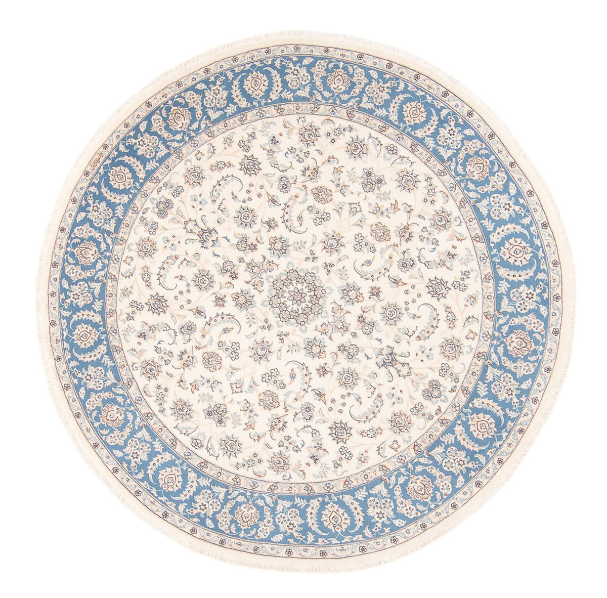 Persisk matta - Nain runt  - 200 x 200 cm - grädde