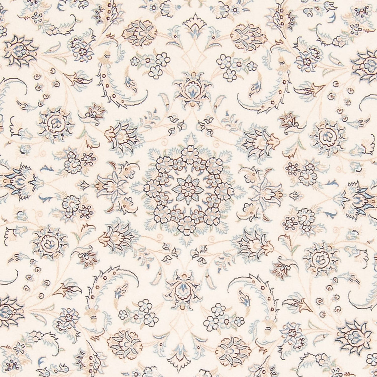 Persisk matta - Nain runt  - 200 x 200 cm - grädde