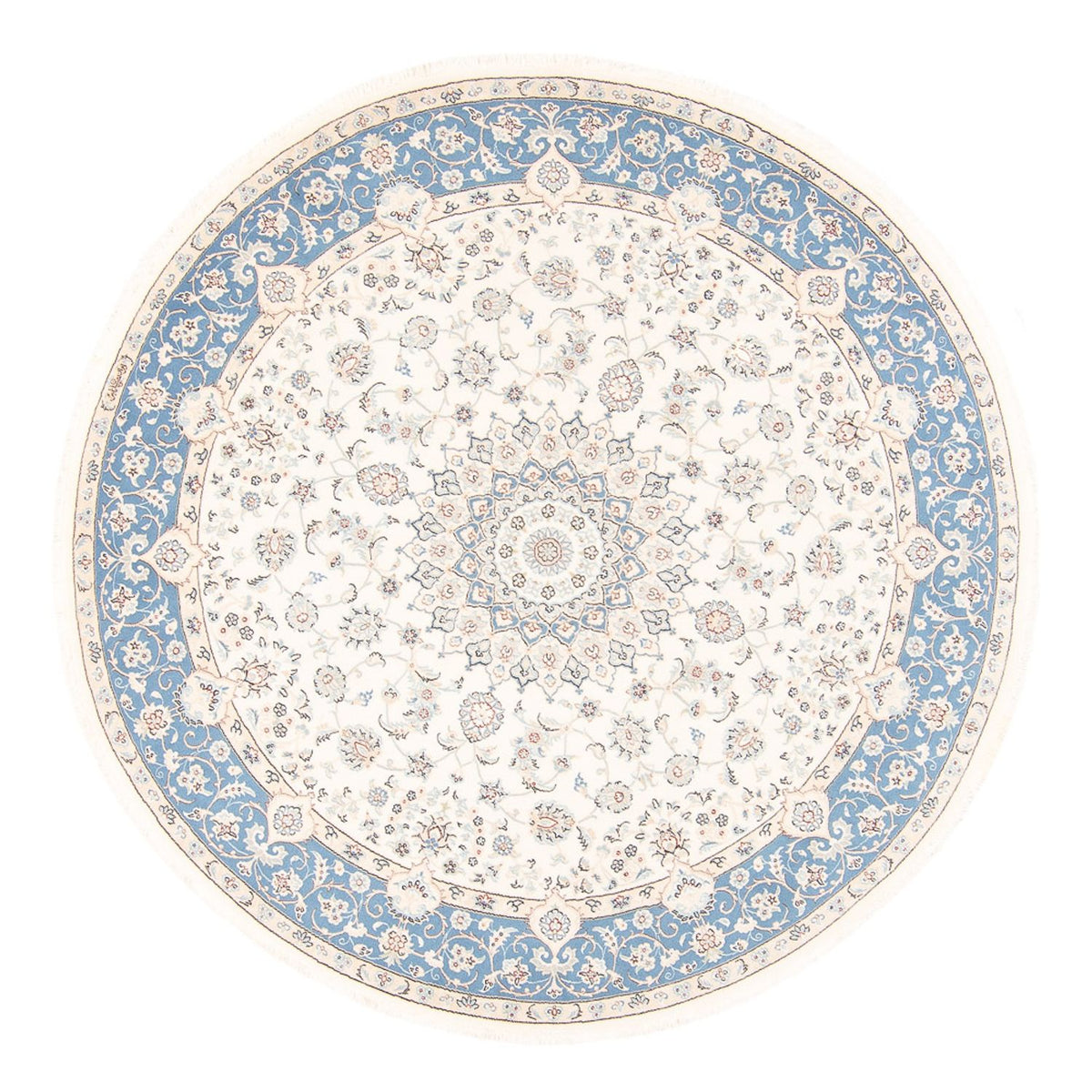 Persisk matta - Nain runt  - 200 x 200 cm - grädde