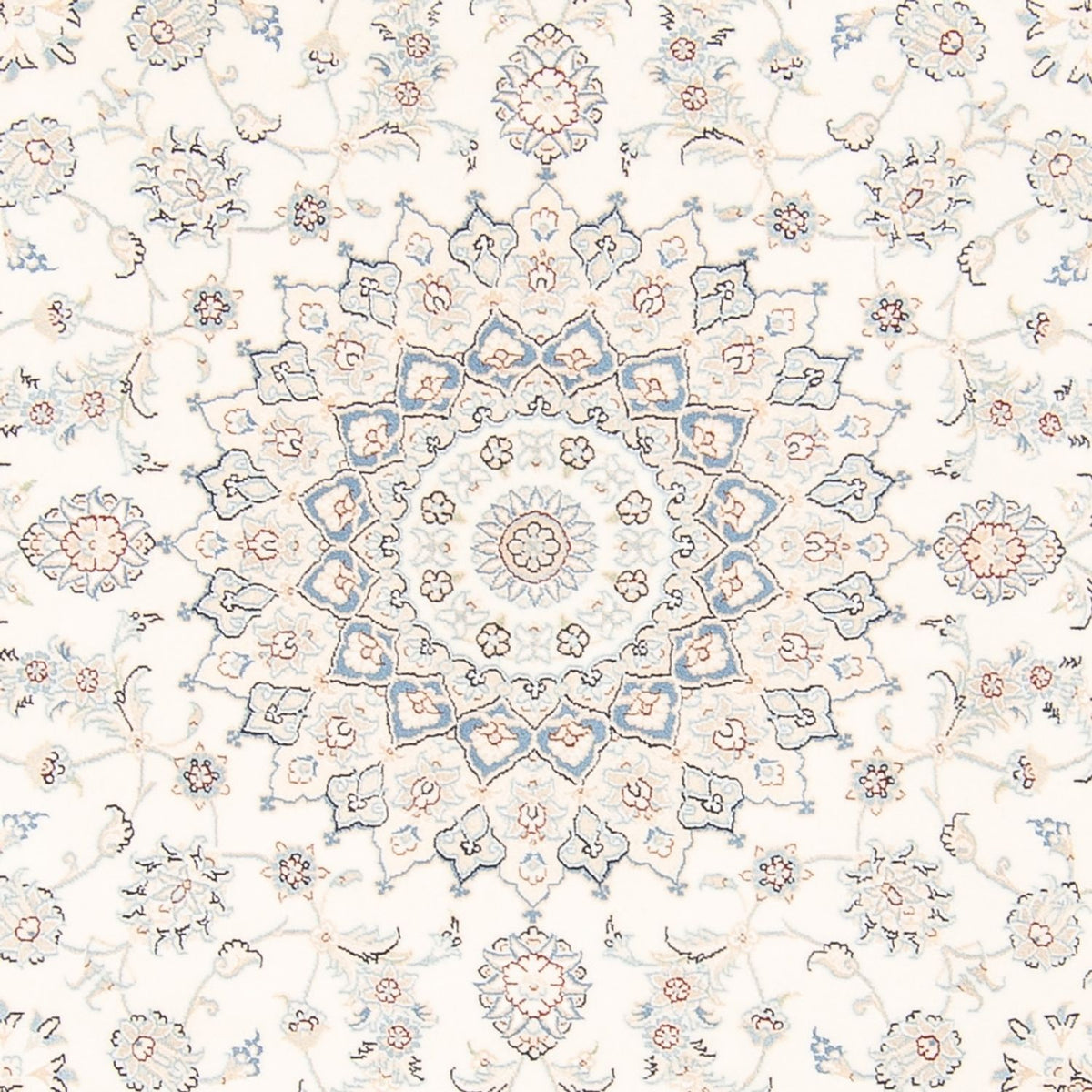 Persisk matta - Nain runt  - 200 x 200 cm - grädde