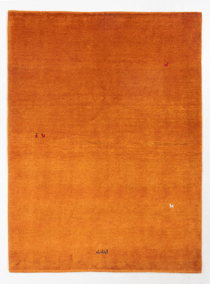 Gabbeh-matta - persisk - 193 x 153 cm - orange