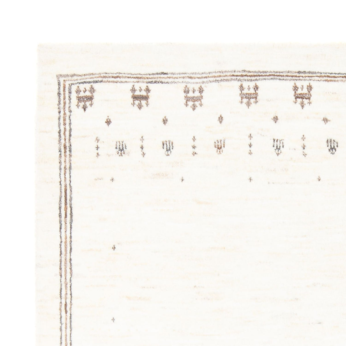 Gabbeh-matta - persisk - 198 x 150 cm - vit