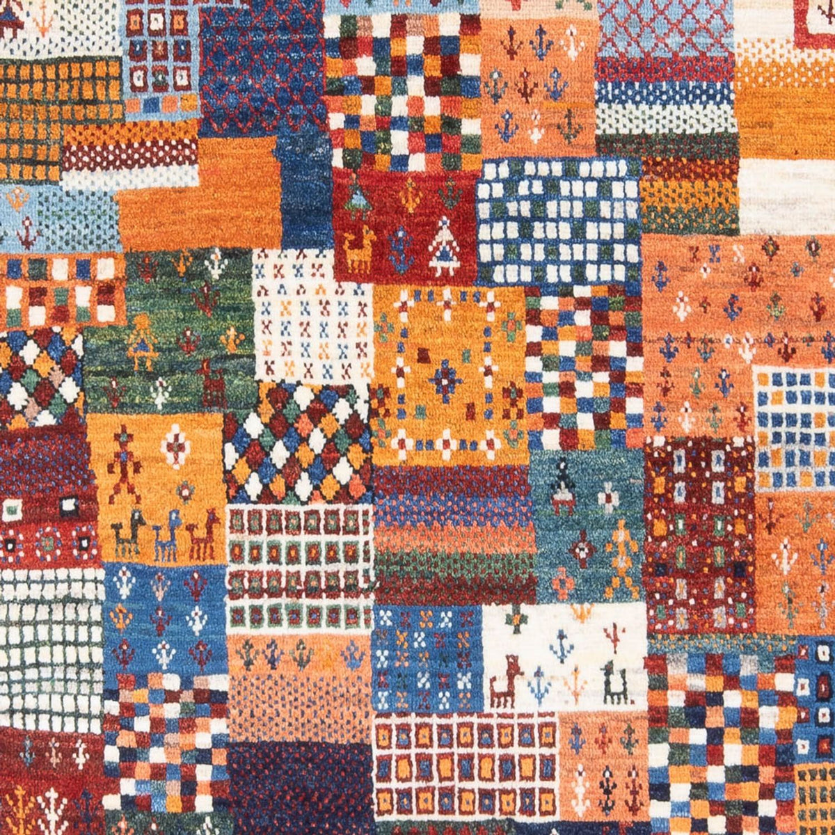Gabbeh-matta - persisk - 198 x 148 cm - flerfärgad