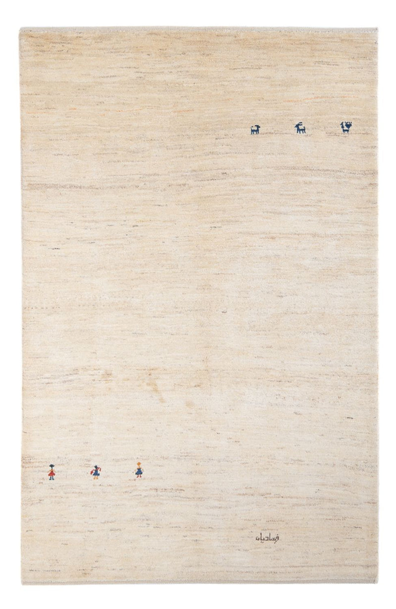 Gabbeh-matta - persisk - 202 x 138 cm - silver