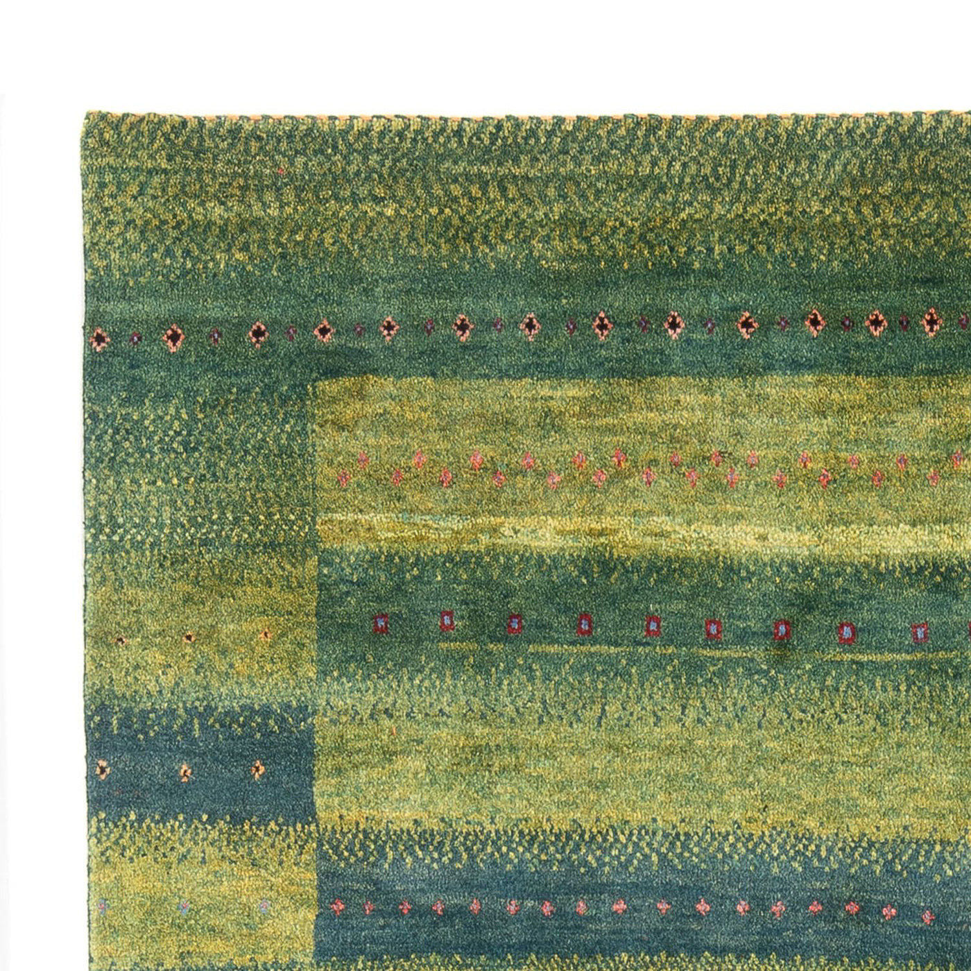 Gabbeh-matta - persisk - 204 x 148 cm - mörkgrön