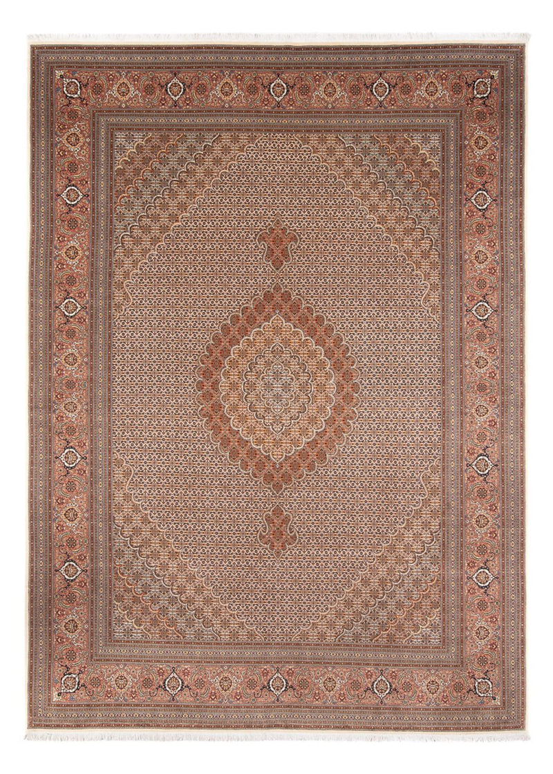Persisk matta - Tabriz - 349 x 254 cm - ljusbrun