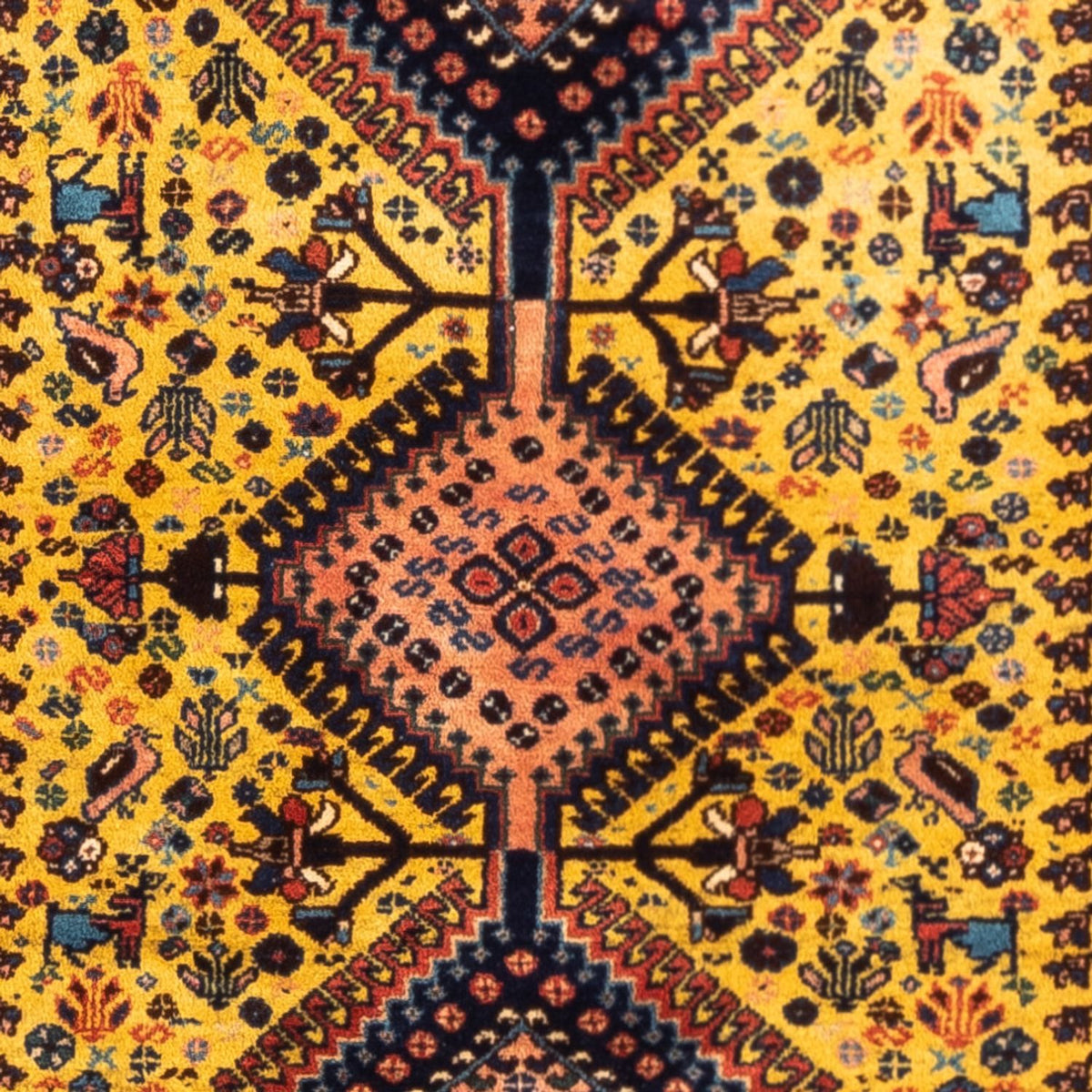 Persisk matta - Nomadic - 132 x 85 cm - gul