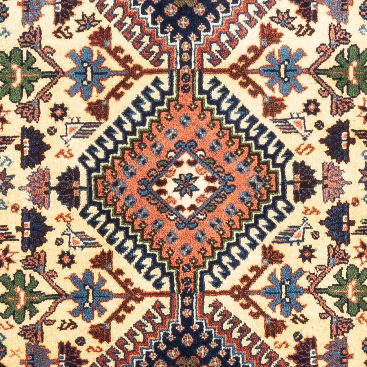 Persisk matta - Nomadic - 130 x 80 cm - grädde