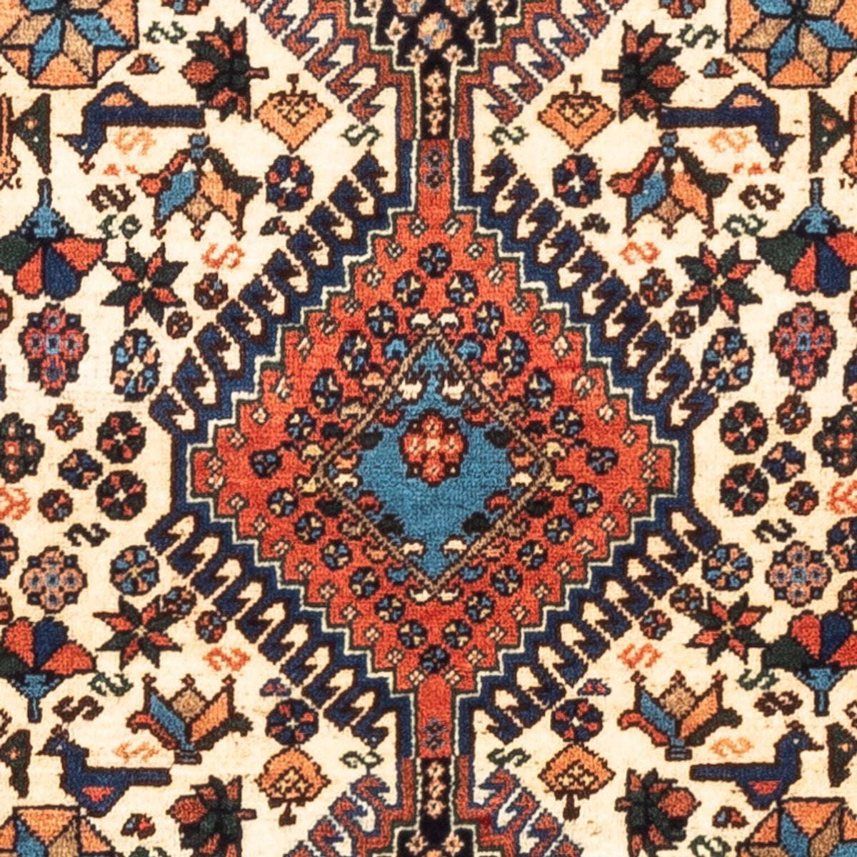 Persisk matta - Nomadic - 123 x 86 cm - grädde