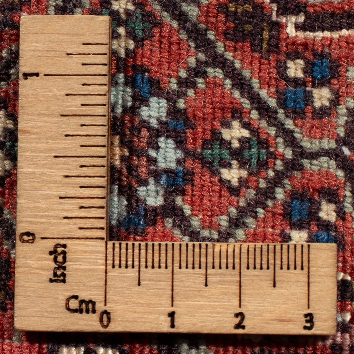 Persisk matta - Bijar - Royal - 60 x 50 cm - röd