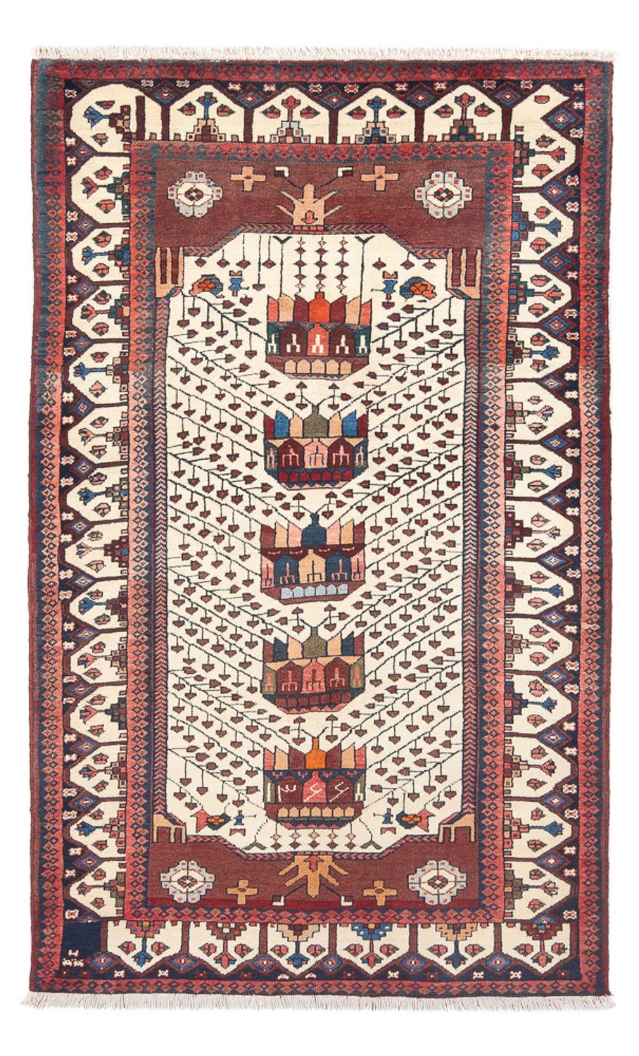 Persisk matta - Nomadic - 206 x 124 cm - grädde