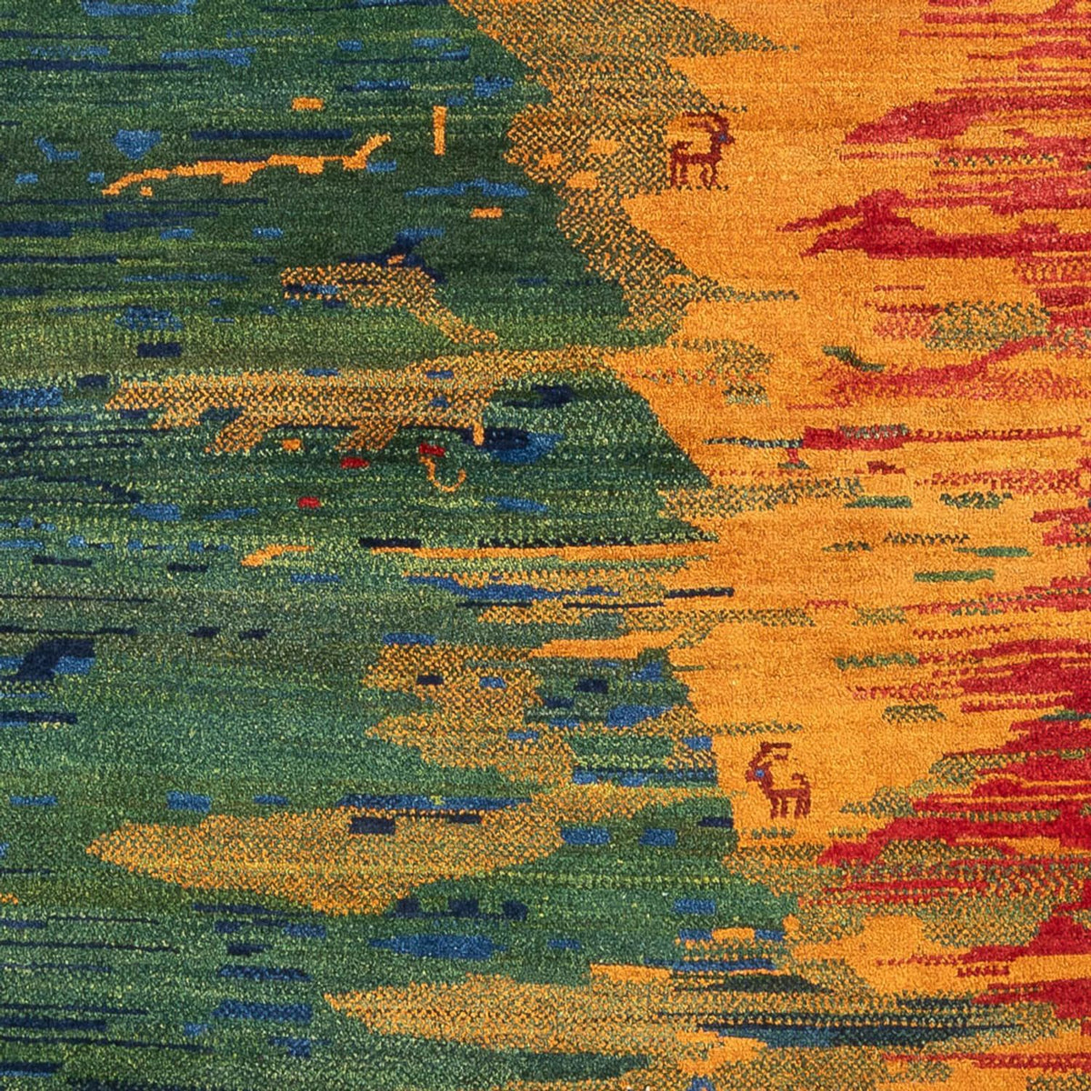 Gabbeh-matta - persisk - 228 x 200 cm - flerfärgad