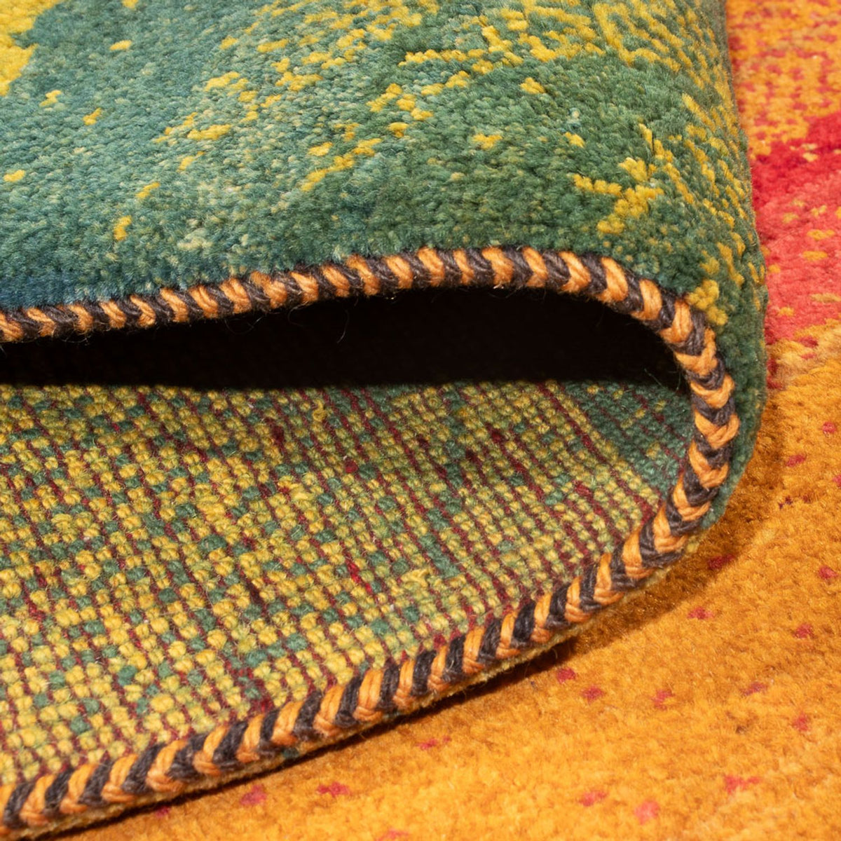 Gabbeh-matta - persisk - 218 x 173 cm - flerfärgad