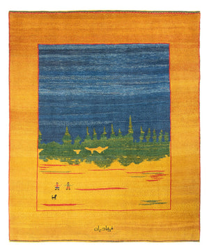 Gabbeh-matta - persisk - 240 x 205 cm - flerfärgad