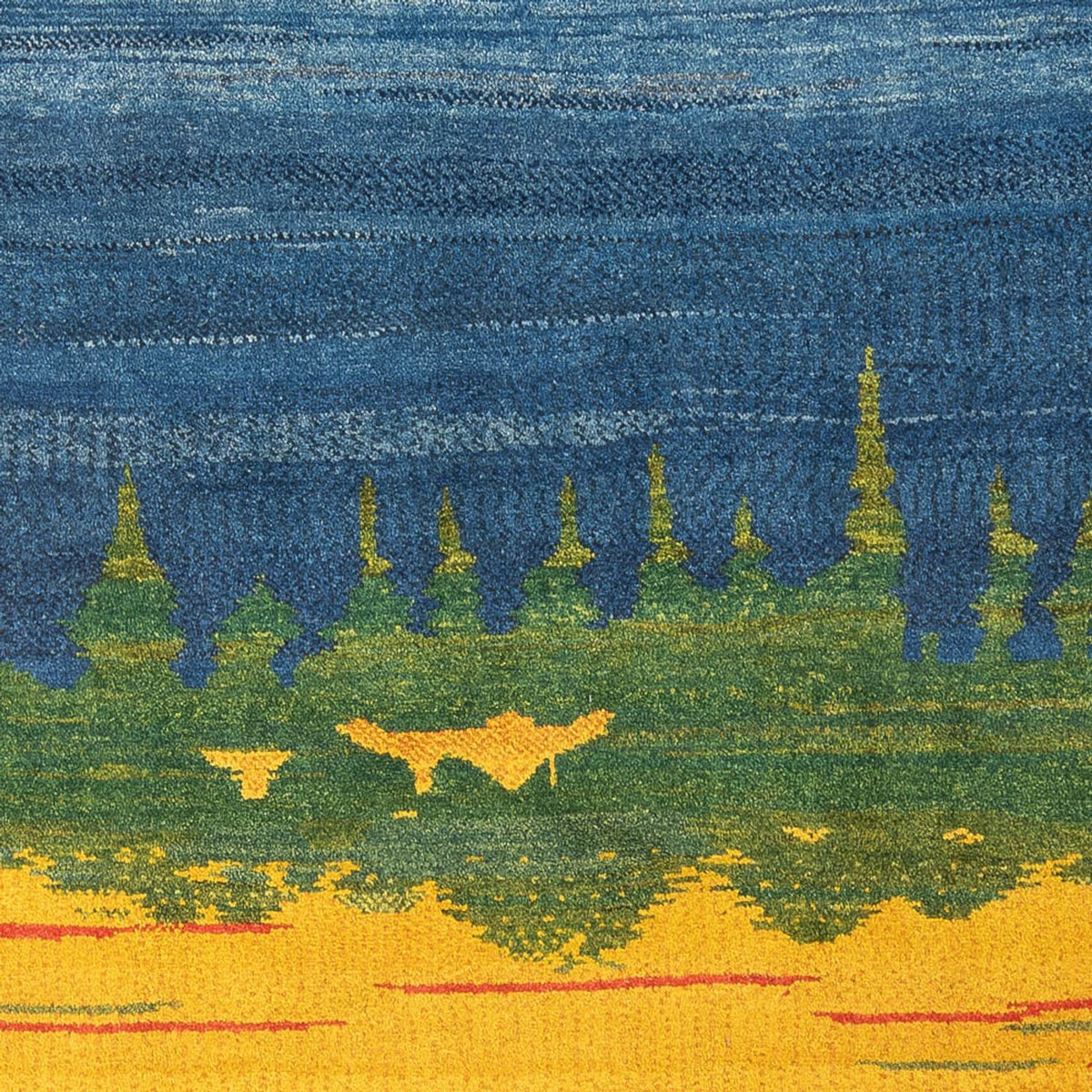 Gabbeh-matta - persisk - 240 x 205 cm - flerfärgad