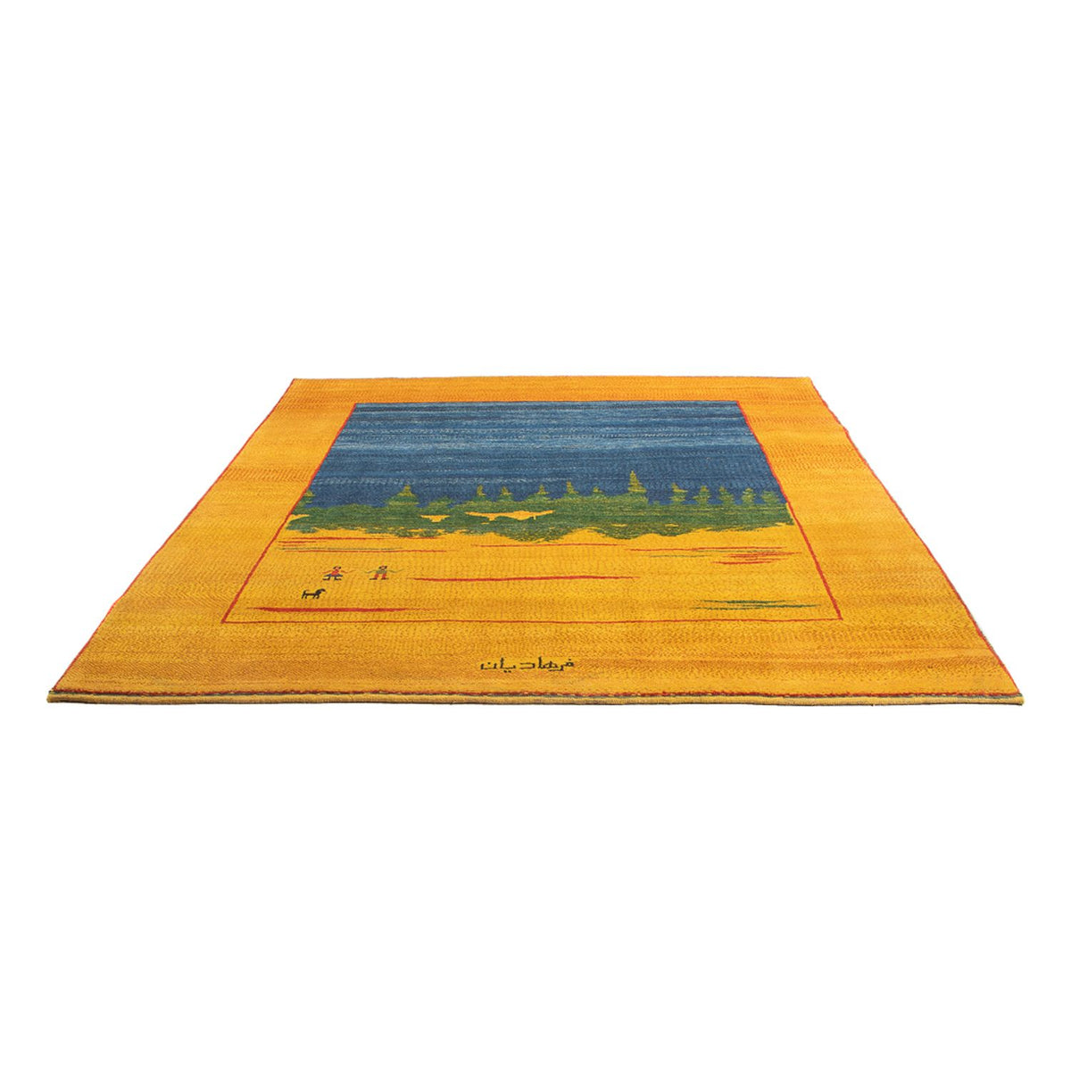 Gabbeh-matta - persisk - 240 x 205 cm - flerfärgad