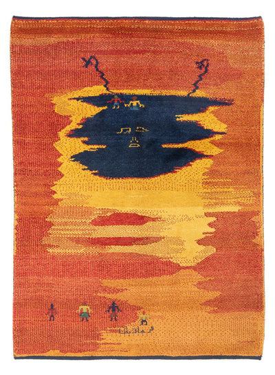 Persisk Gabbeh Mattan 150x193cm - Perserteppich Wollteppich
