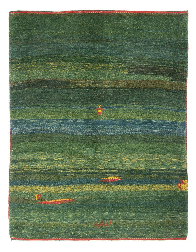 Gabbeh-matta - persisk - 183 x 146 cm - mintgrön