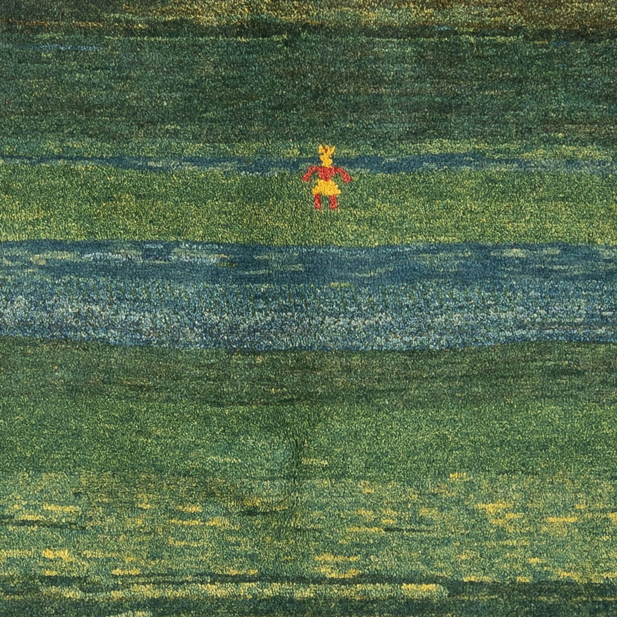 Gabbeh-matta - persisk - 183 x 146 cm - mintgrön