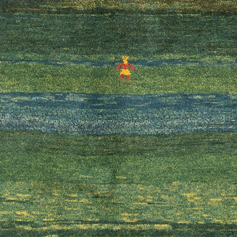 Gabbeh-matta - persisk - 183 x 146 cm - mintgrön