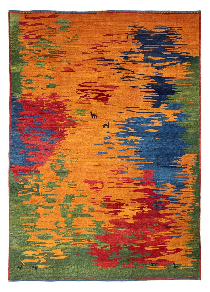 Gabbeh-matta - persisk - 298 x 225 cm - flerfärgad