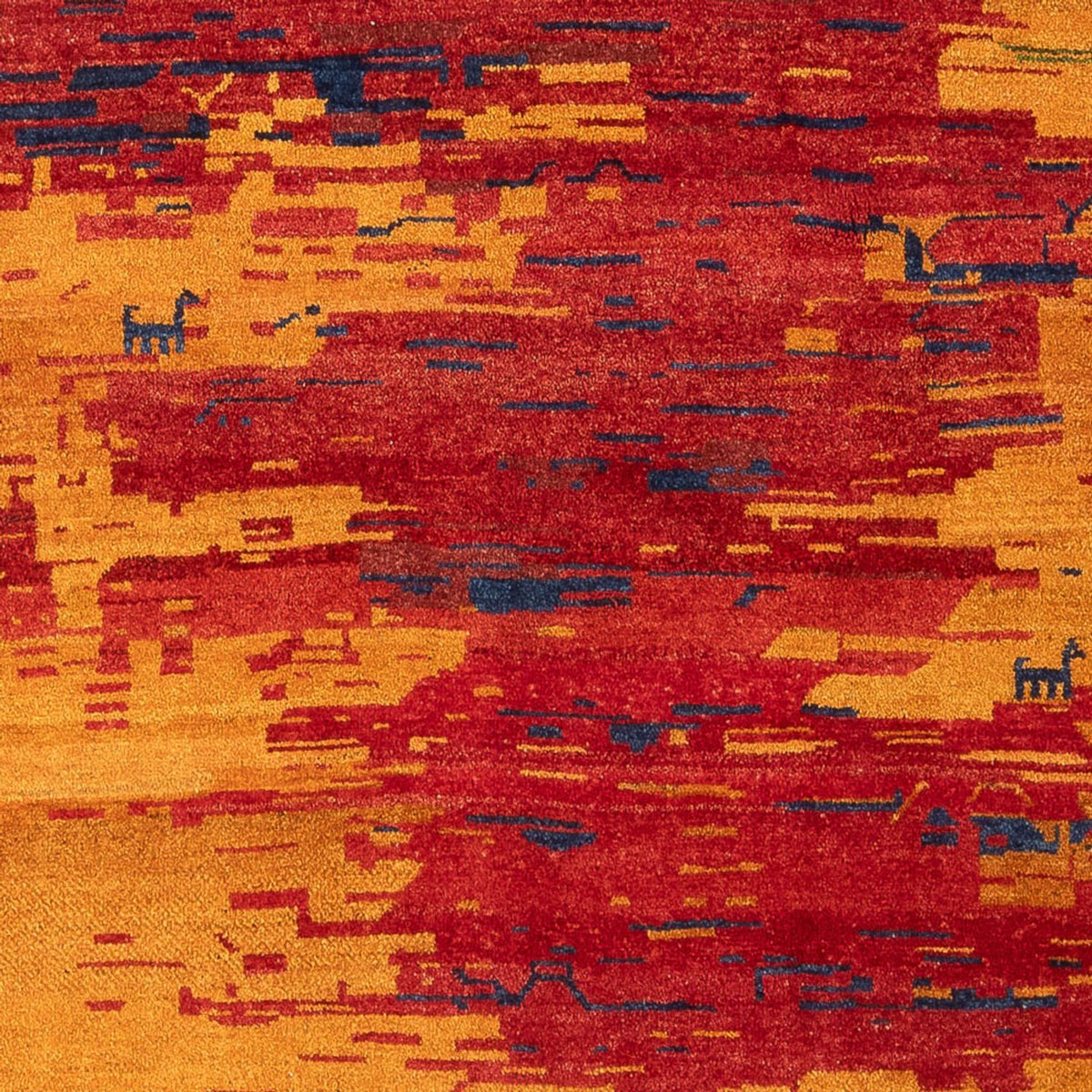 Gabbeh-matta - persisk - 227 x 200 cm - flerfärgad