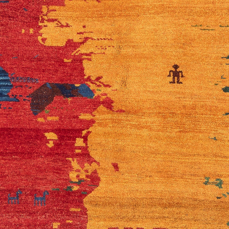 Gabbeh-matta - persisk - 218 x 170 cm - flerfärgad