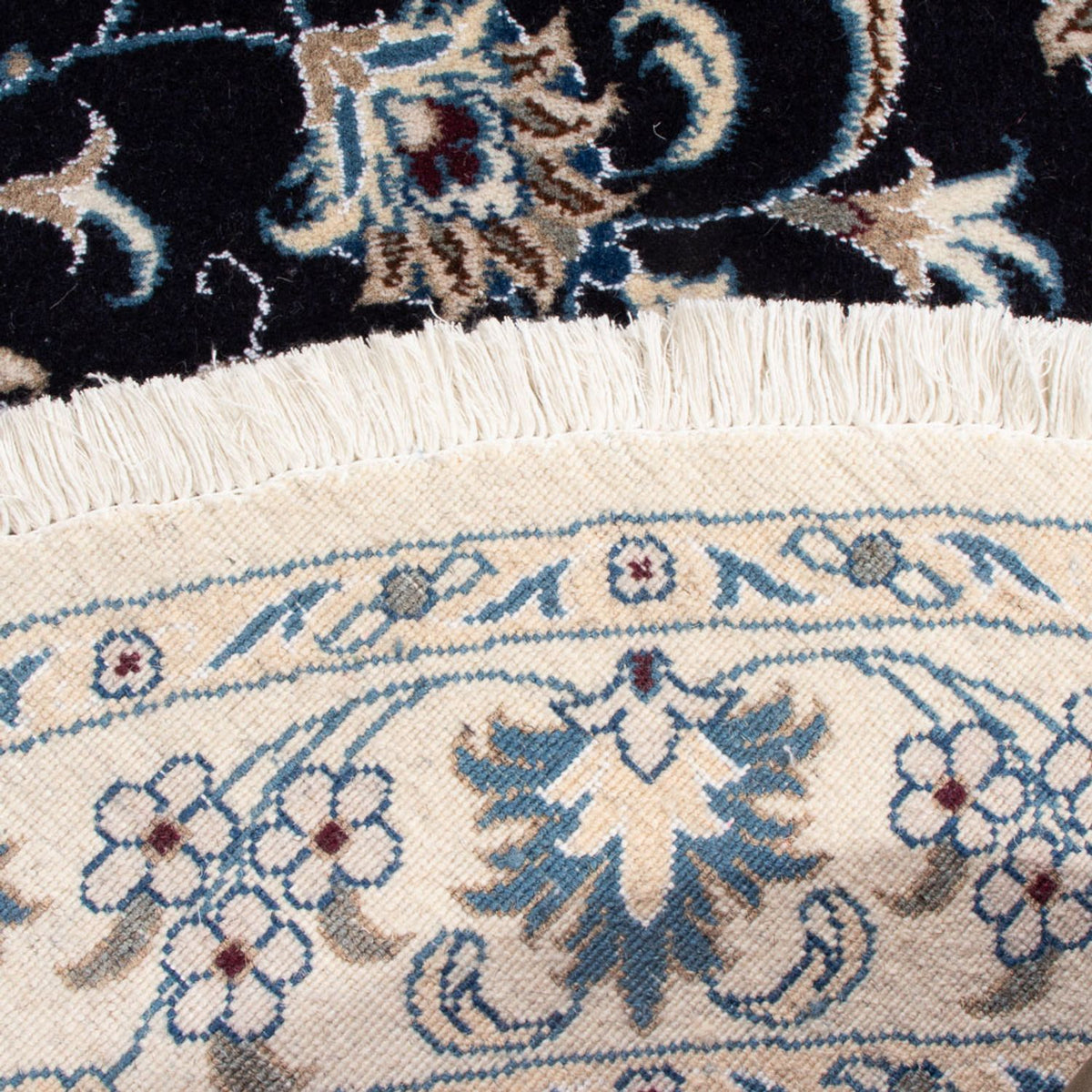 Persisk matta - Nain runt  - 150 x 150 cm - mörkblå