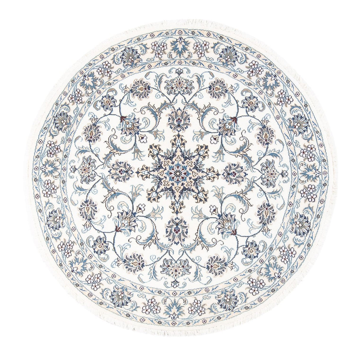 Persisk matta - Nain runt  - 150 x 150 cm - grädde