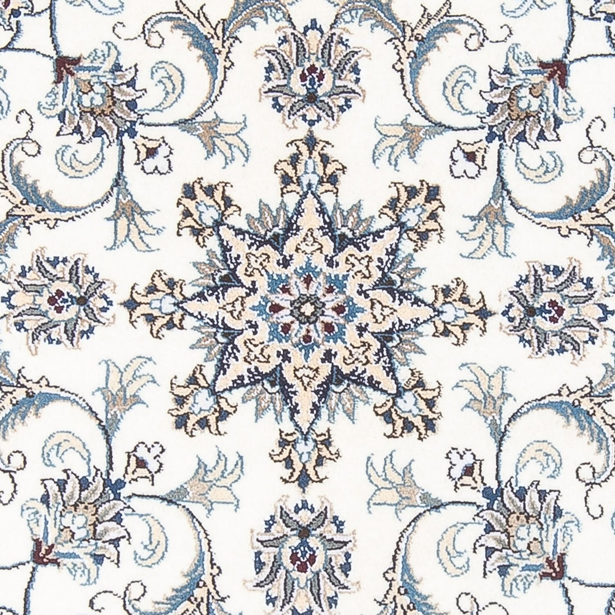 Persisk matta - Nain runt  - 150 x 150 cm - grädde