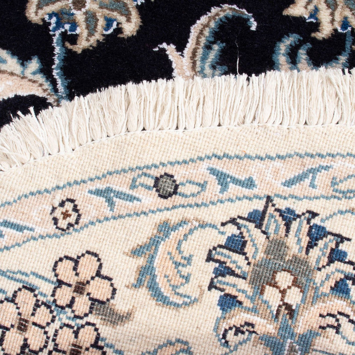 Persisk matta - Nain runt  - 150 x 150 cm - mörkblå