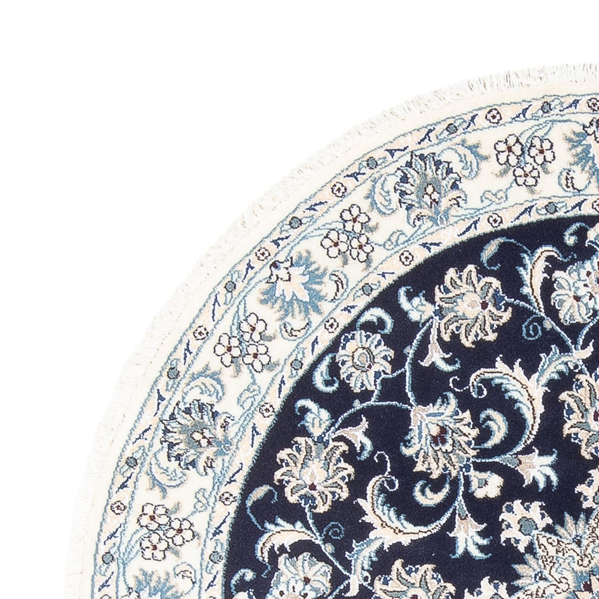 Persisk matta - Nain runt  - 150 x 150 cm - mörkblå