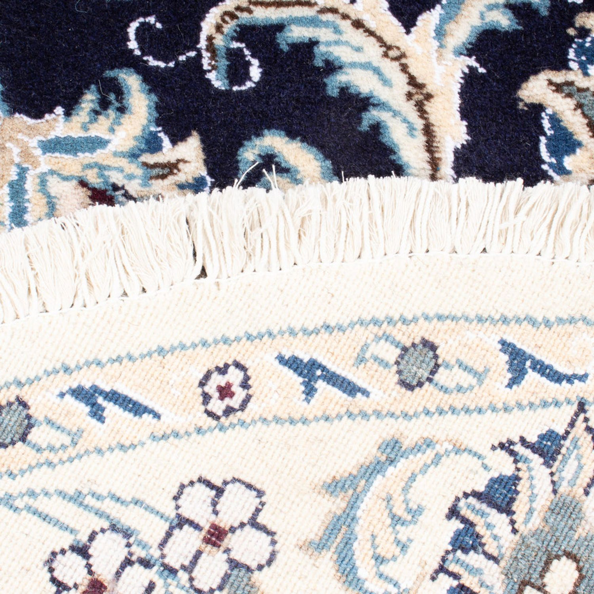 Persisk matta - Nain runt  - 150 x 150 cm - mörkblå