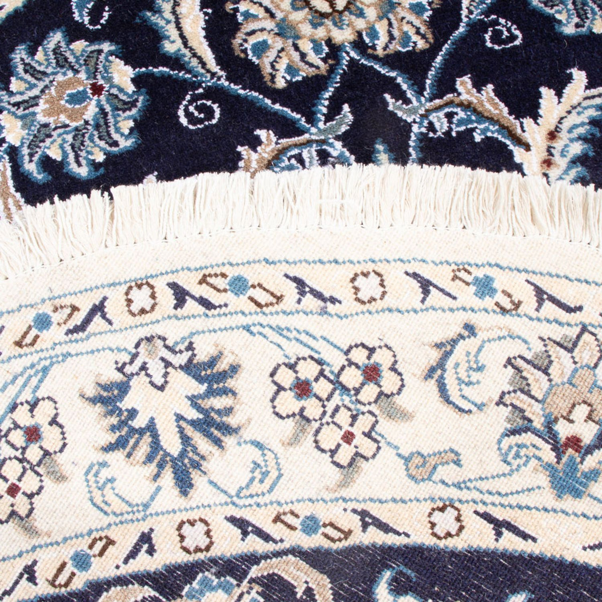 Persisk matta - Nain runt  - 150 x 150 cm - mörkblå