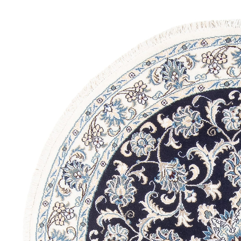 Persisk matta - Nain runt  - 150 x 150 cm - mörkblå
