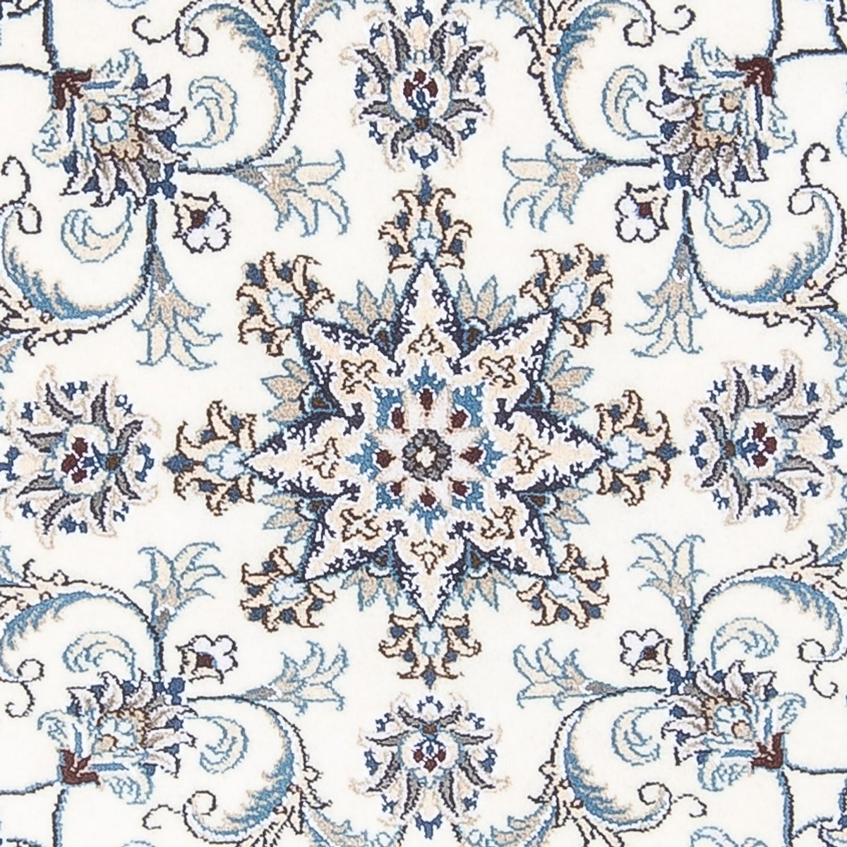 Persisk matta - Nain runt  - 150 x 150 cm - grädde