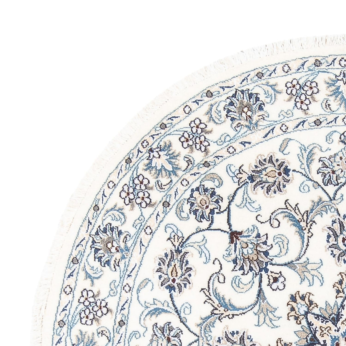 Persisk matta - Nain runt  - 150 x 150 cm - grädde