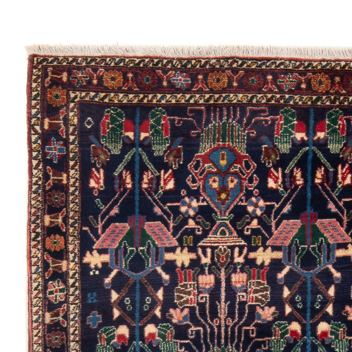 Persisk matta - Nomadic - 210 x 148 cm - mörkblå