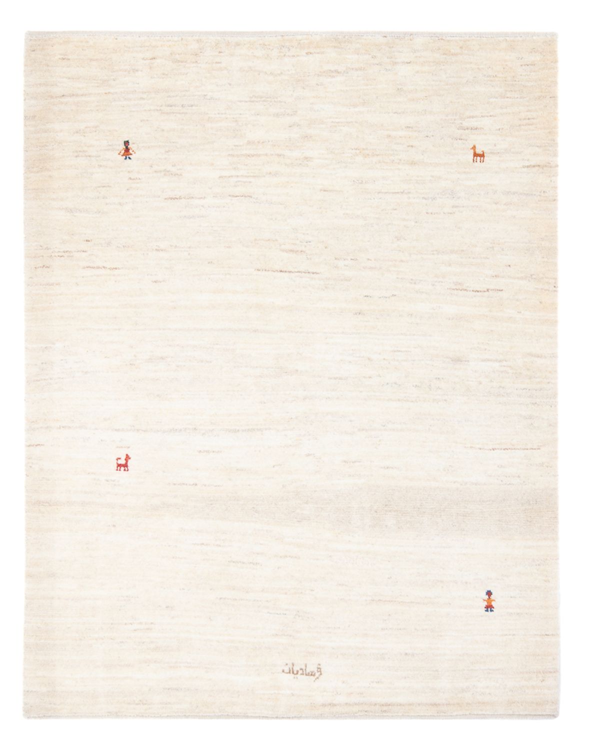 Gabbeh-matta - persisk - 167 x 125 cm - vit