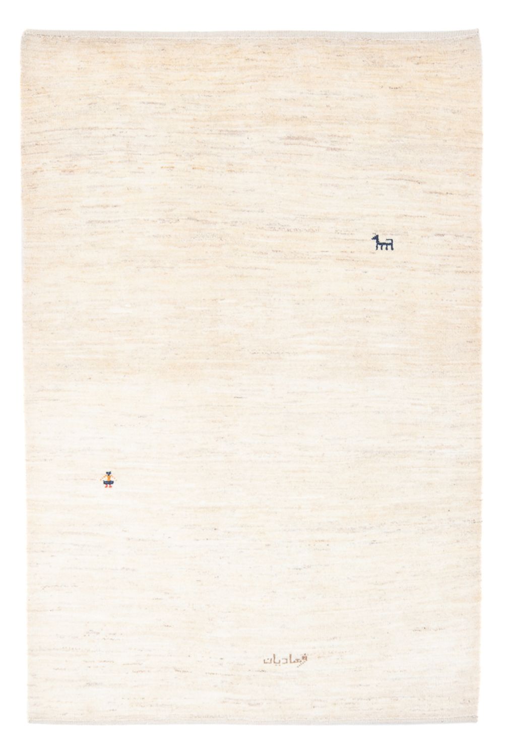 Gabbeh-matta - persisk - 176 x 120 cm - vit