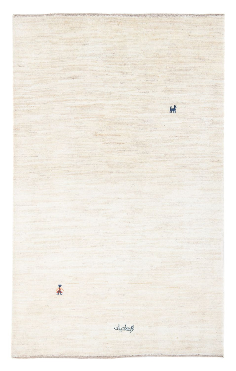 Gabbeh-matta - persisk - 163 x 110 cm - ljusgrå