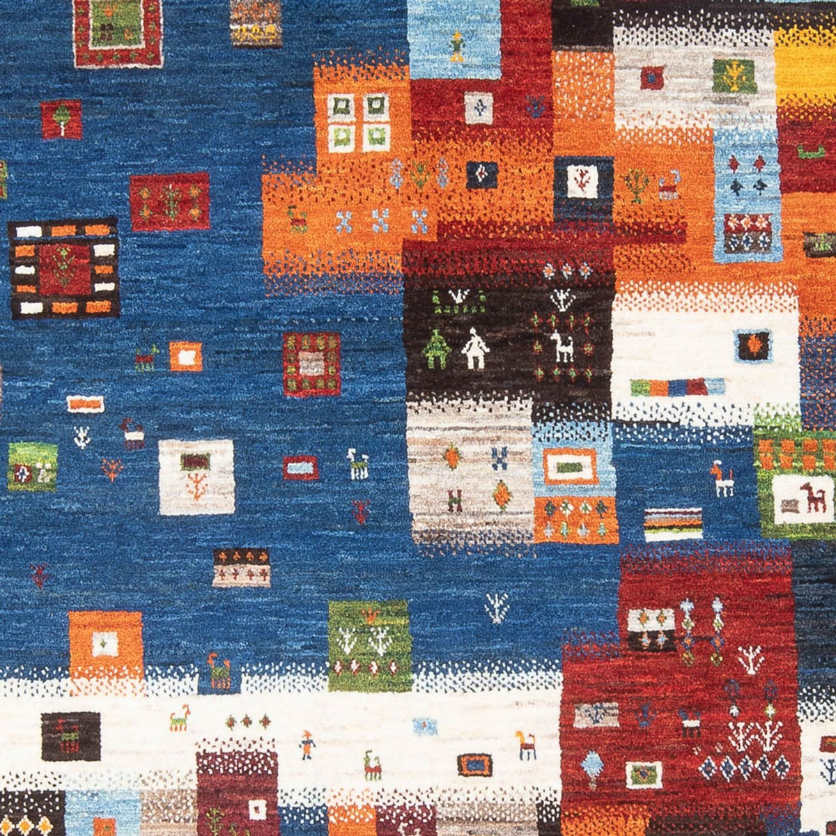 Gabbeh-matta - Loribaft Persian - 254 x 178 cm - flerfärgad